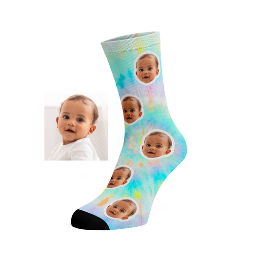 Custom Face Tie Dye socks #2