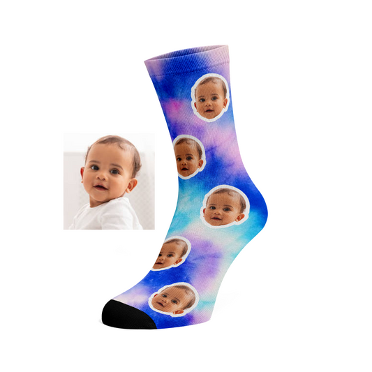 Custom Face Tie Dye socks #5