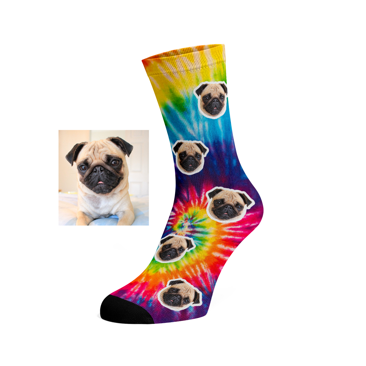 Custom Face Tie Dye socks