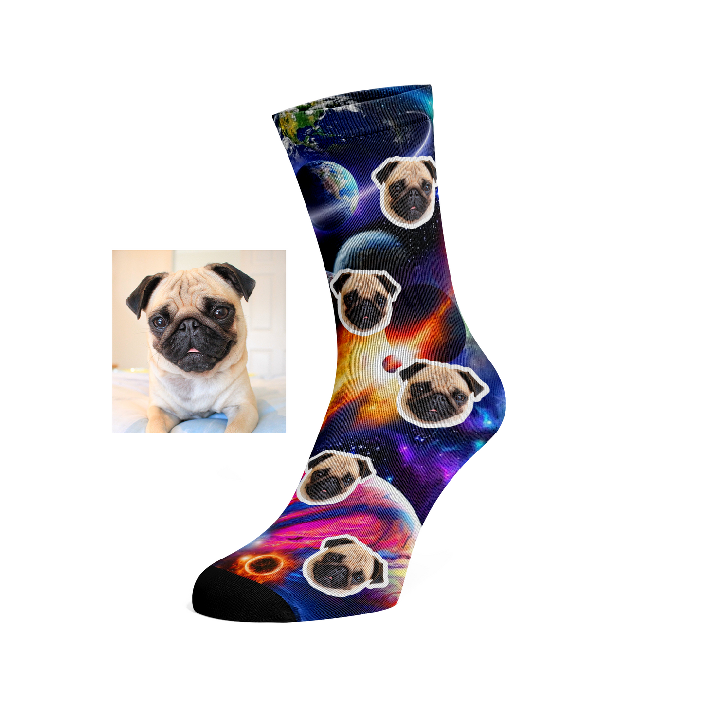 Custom Face Galaxy socks