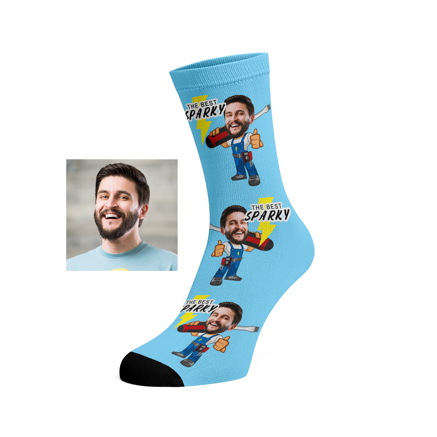 Custom Face Sparky Socks