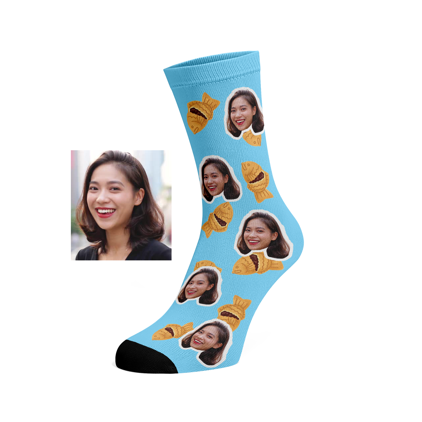 Custom Face Taiyaki Socks