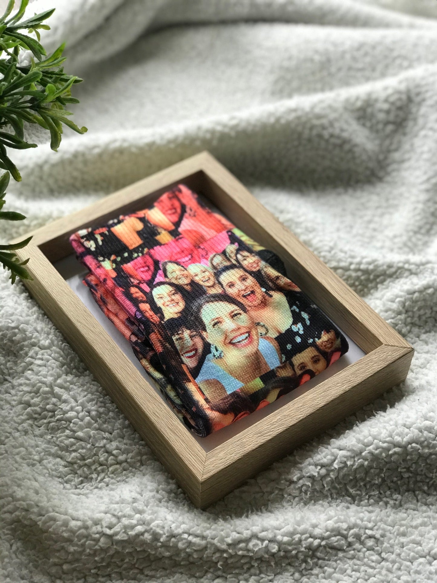 Custom Group Selfie Scatter socks (Rainbow)