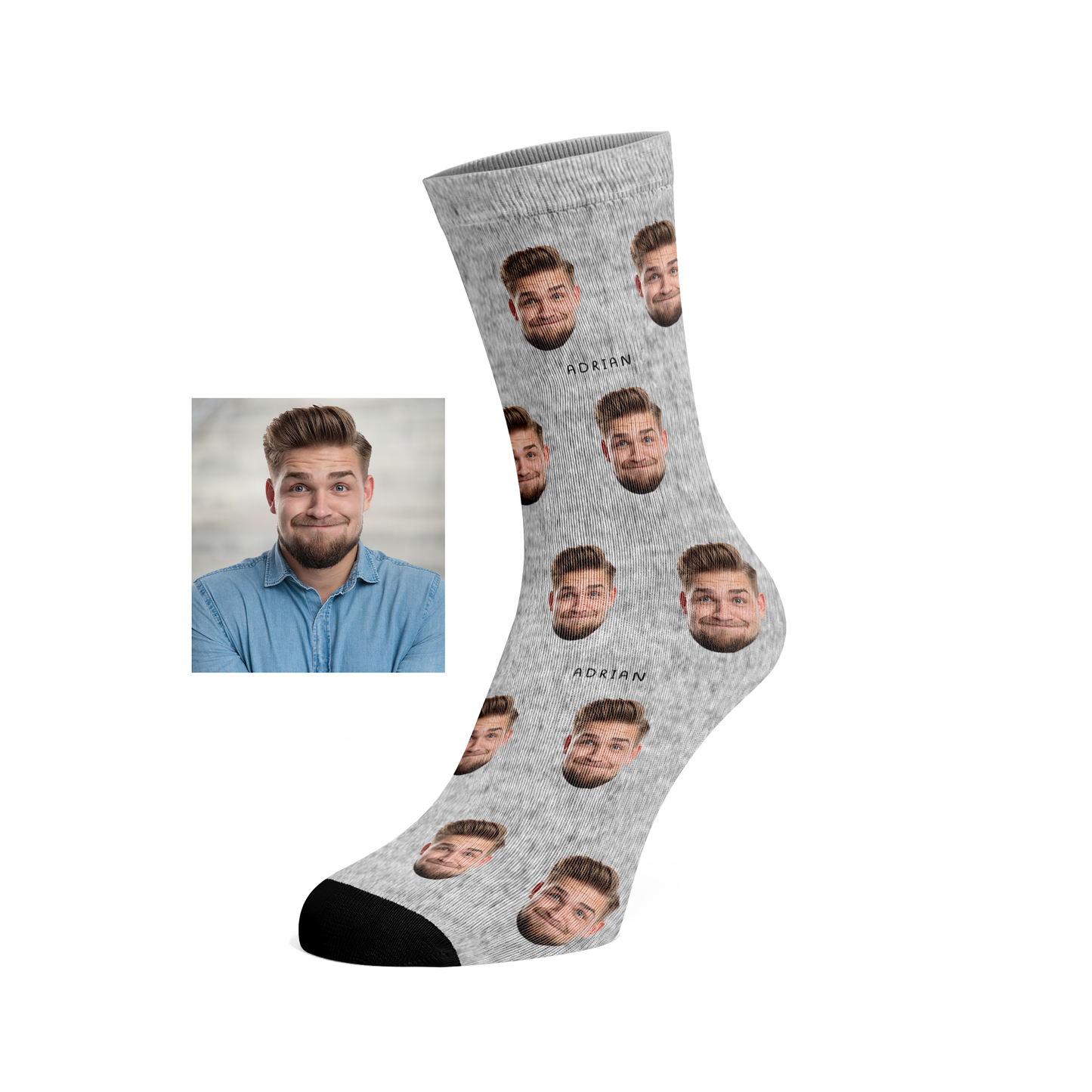 Custom Face socks (name)