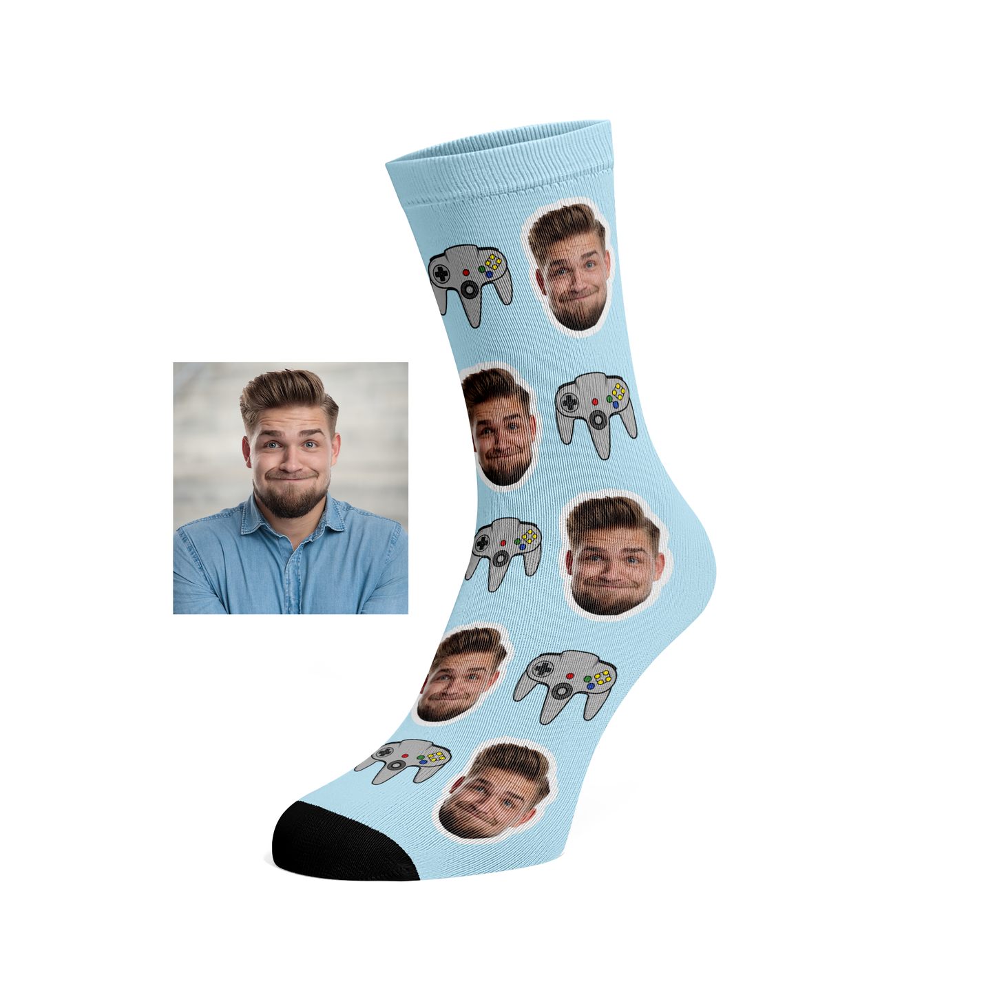 Custom Face Gamer socks