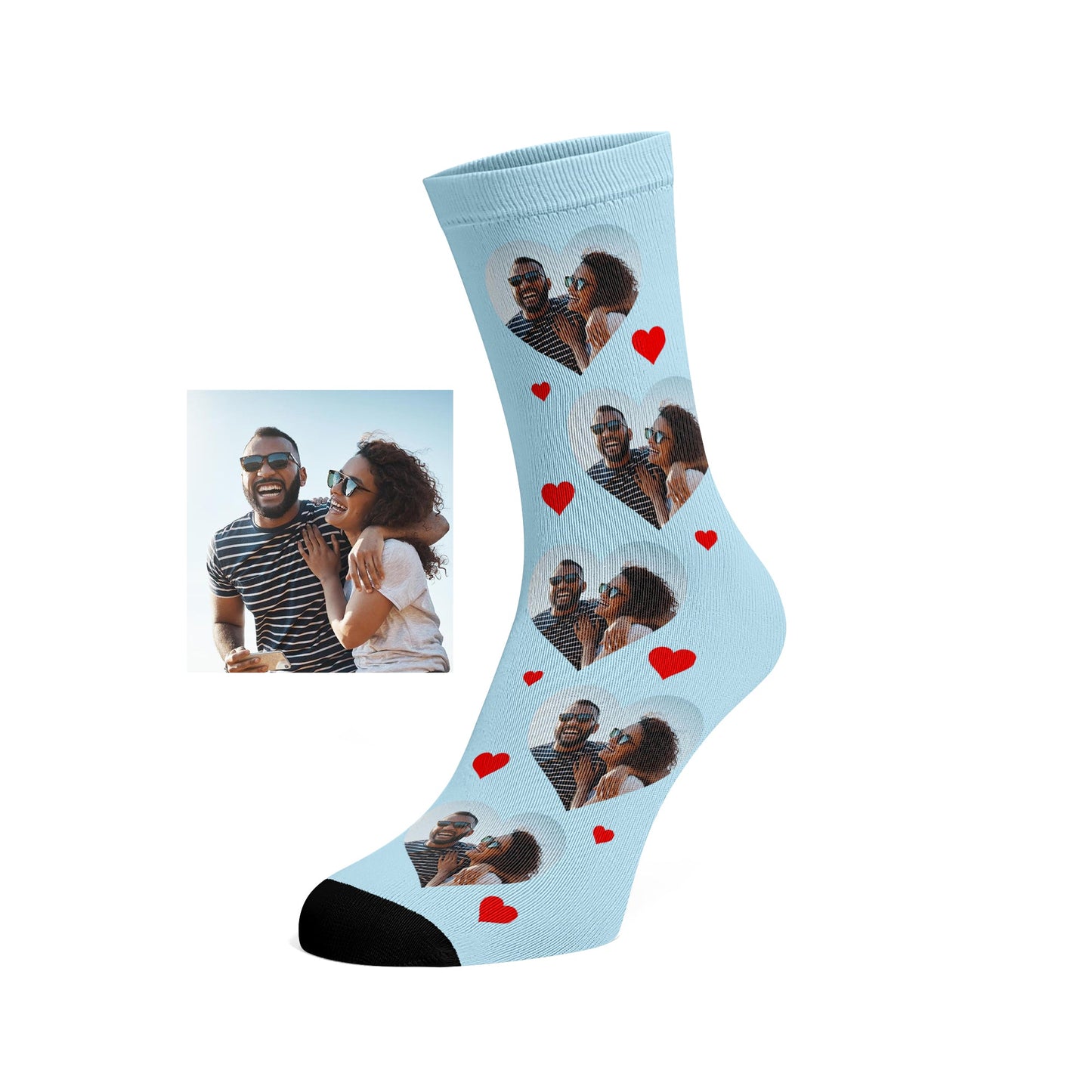 Custom Love Heart Couple socks