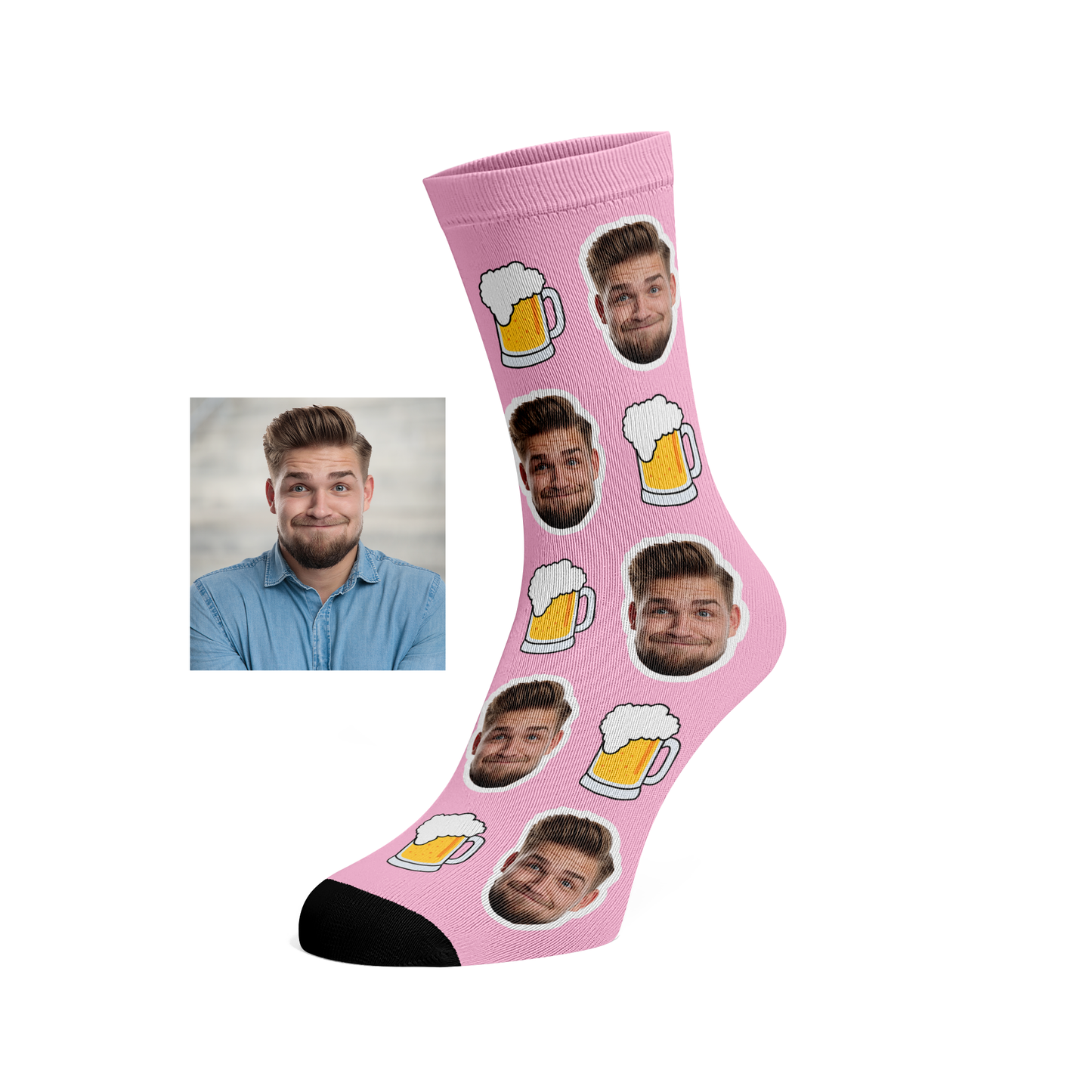 Custom Face Beer Socks