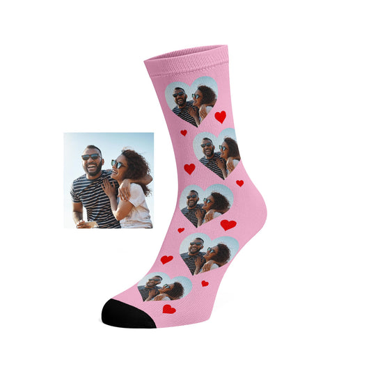 Custom Love Heart Couple socks