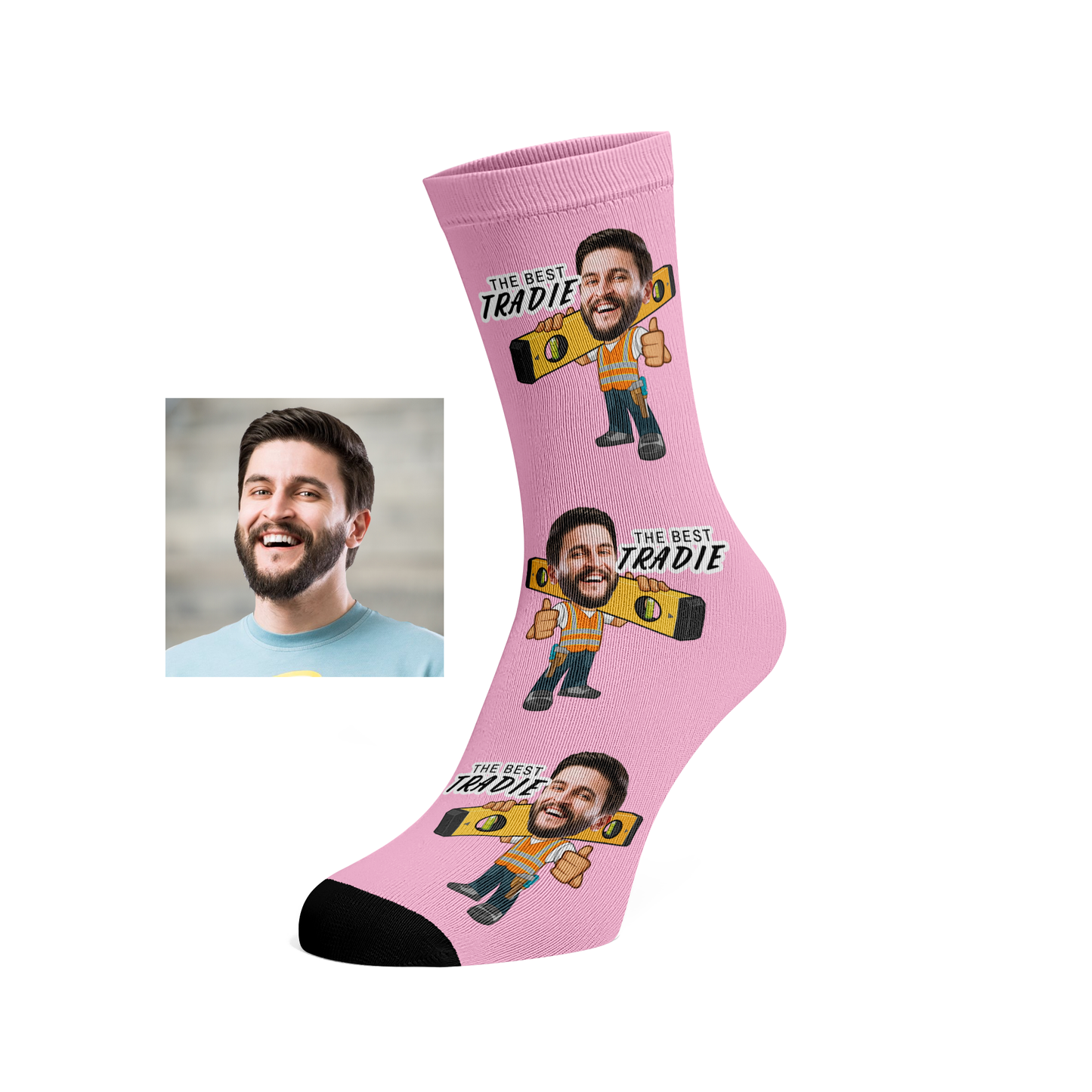 Custom Face Tradie Socks