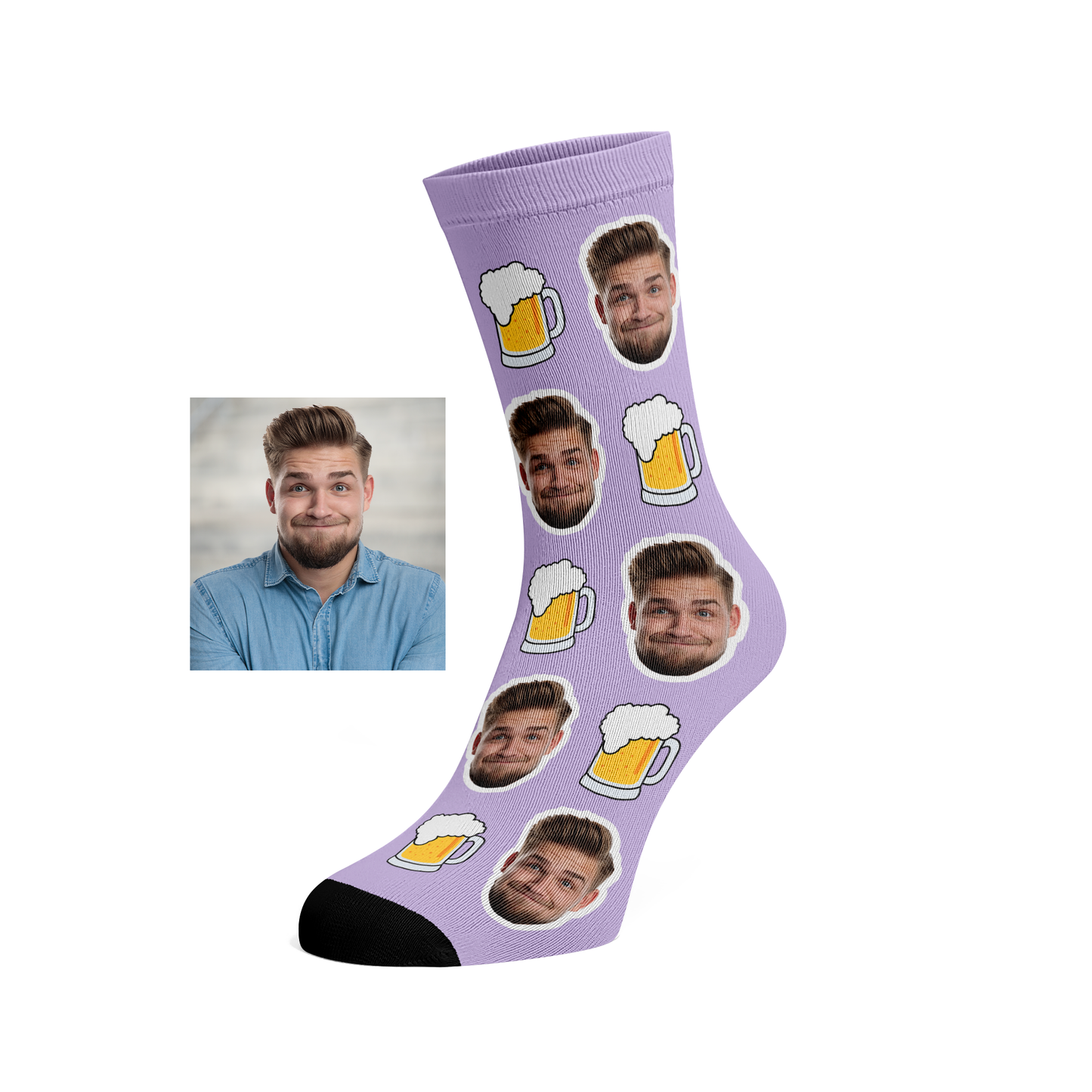 Custom Face Beer Socks