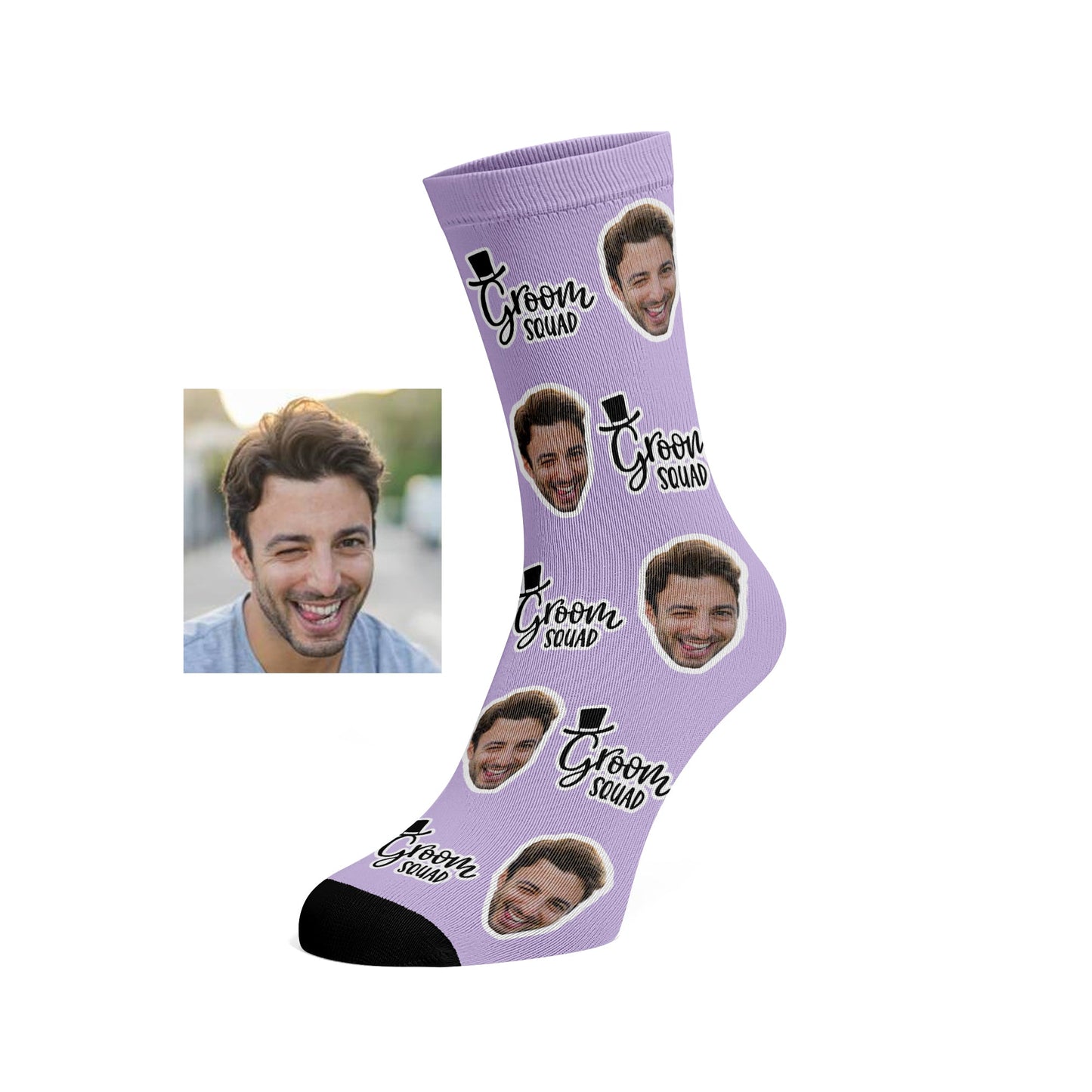 Custom Groom Squad socks