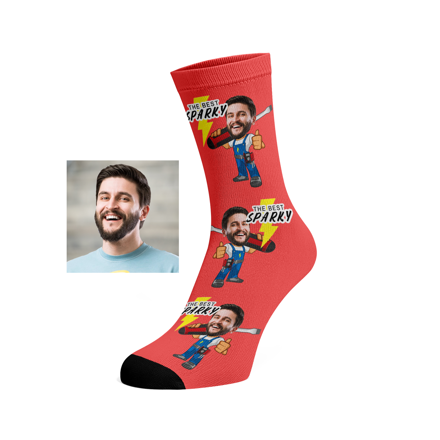 Custom Face Sparky Socks