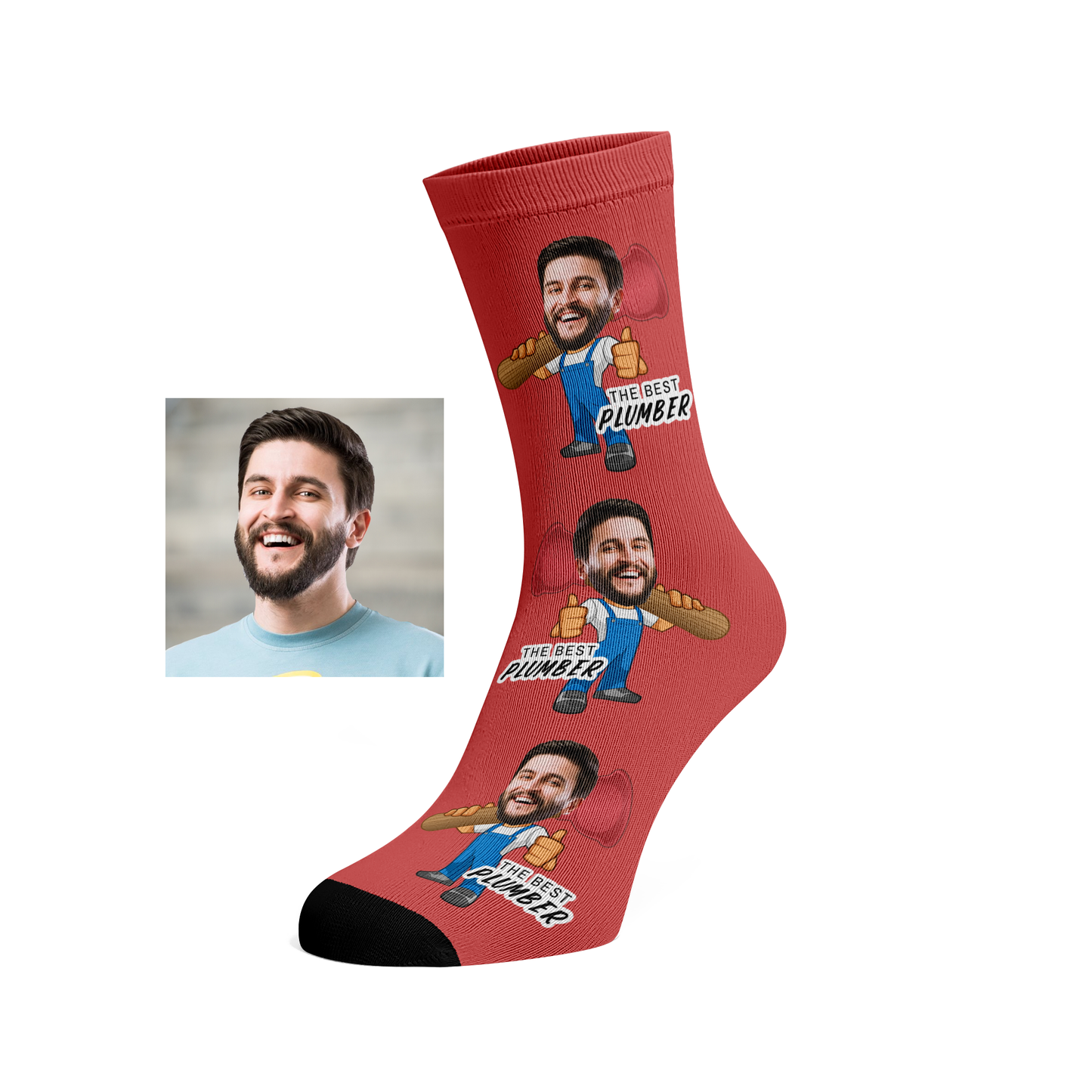 Custom Face Plumber Socks