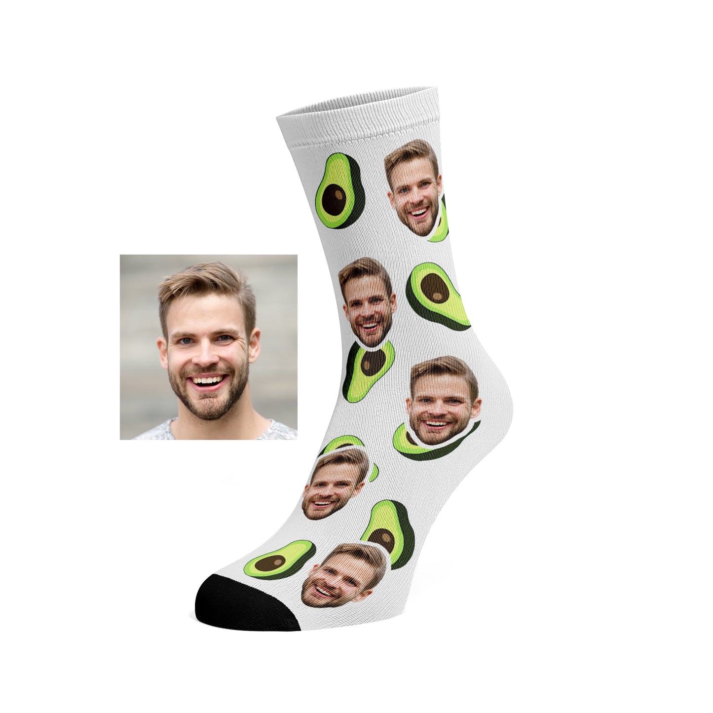 Custom Face Avocado socks