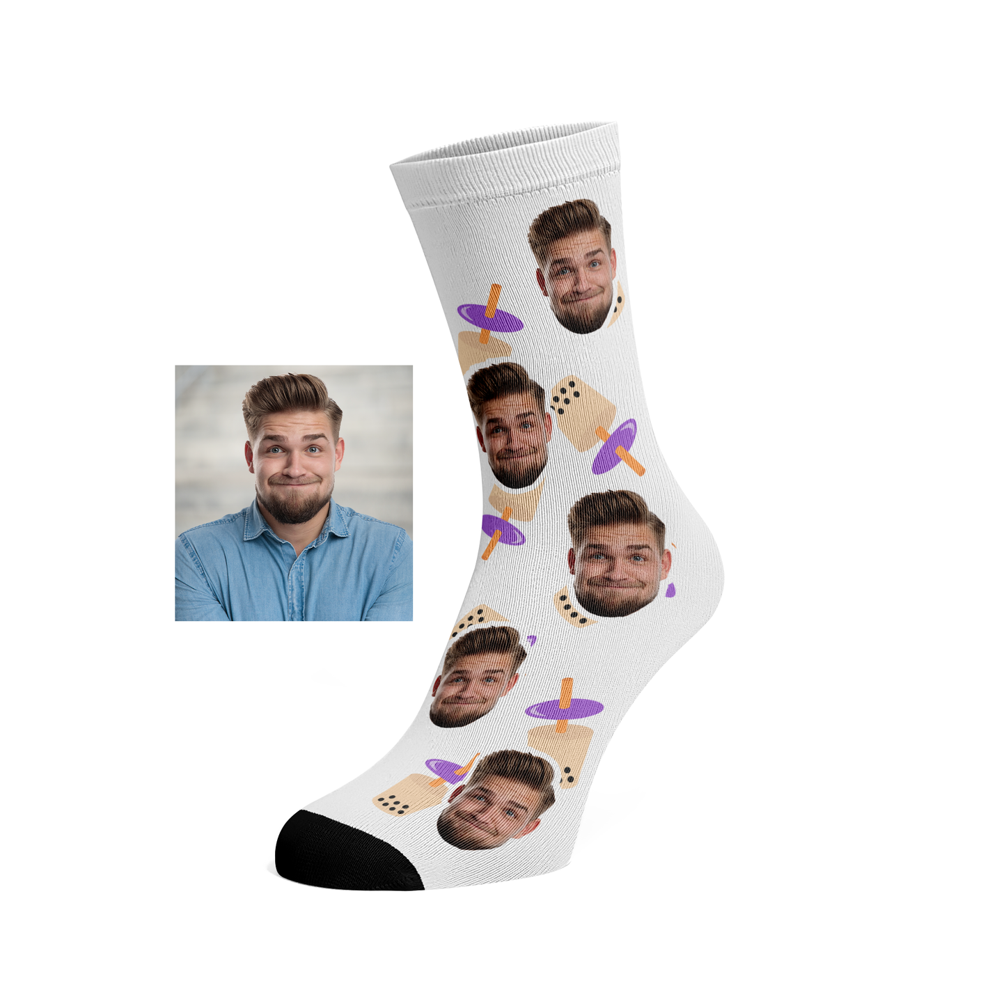 Custom Face Boba socks