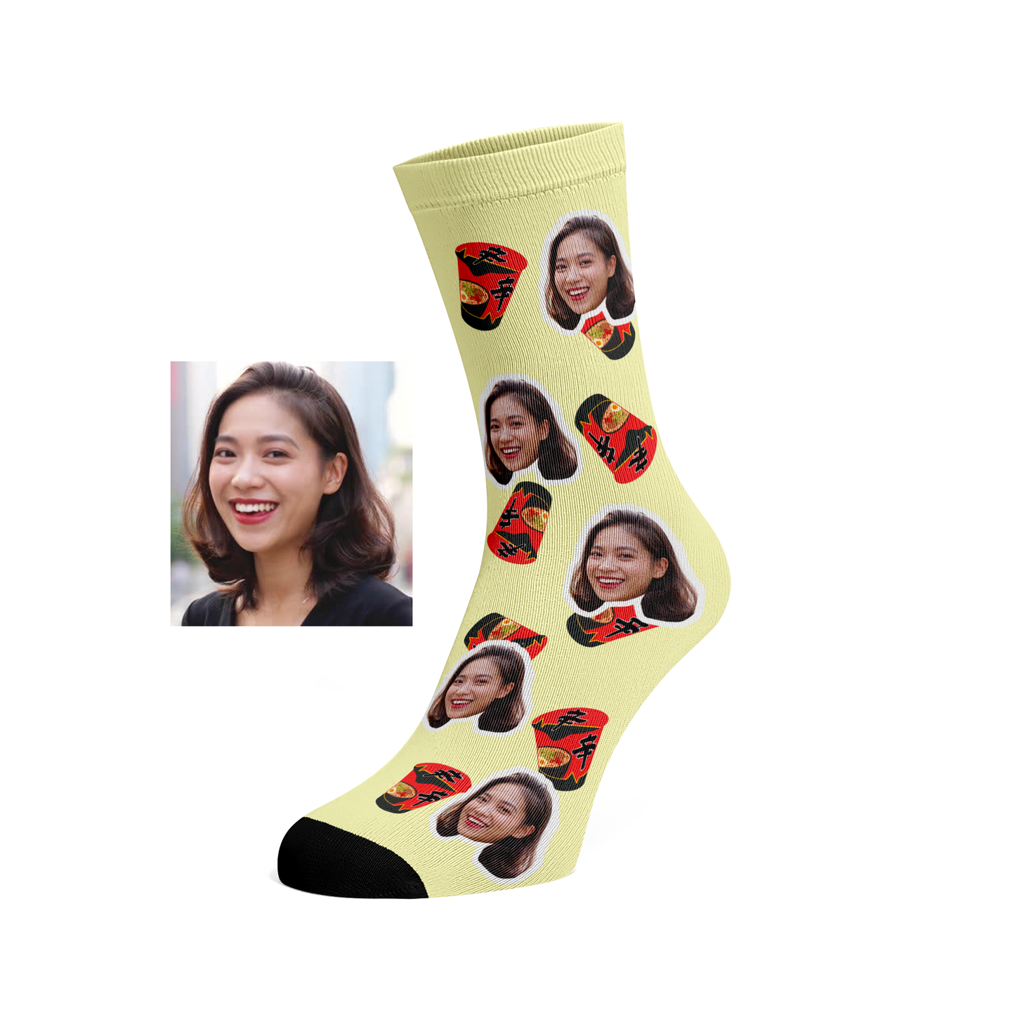 Custom Face Shin Ramen socks