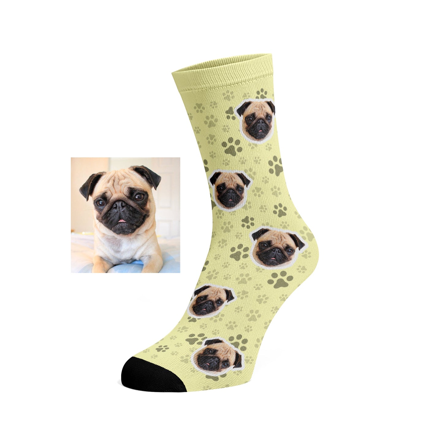 Custom Pet (paw background) socks